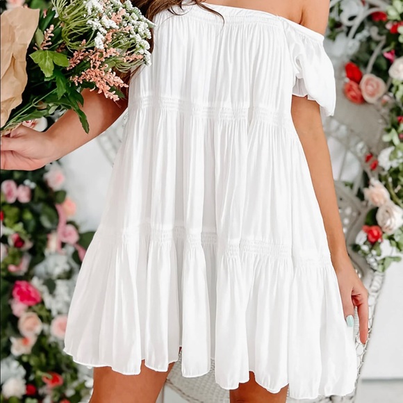 Off the Shoulder Mini Dress - Picture 2 of 6